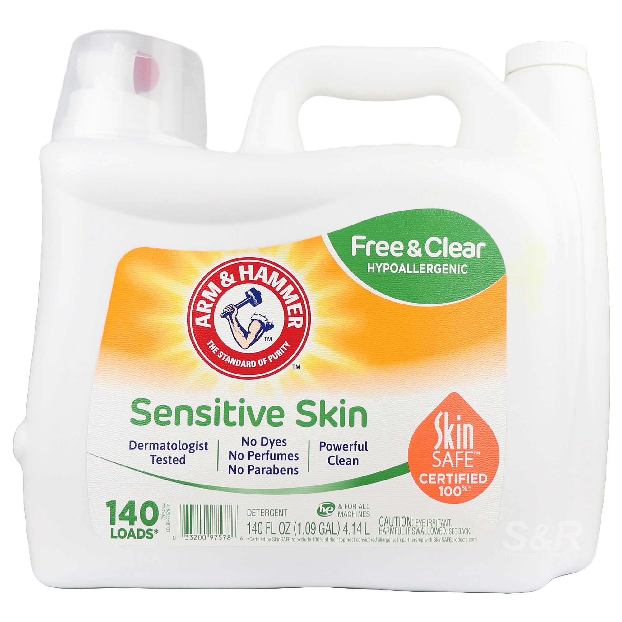 Arm & Hammer Sensitive Skin Liquid Detergent 4.14L